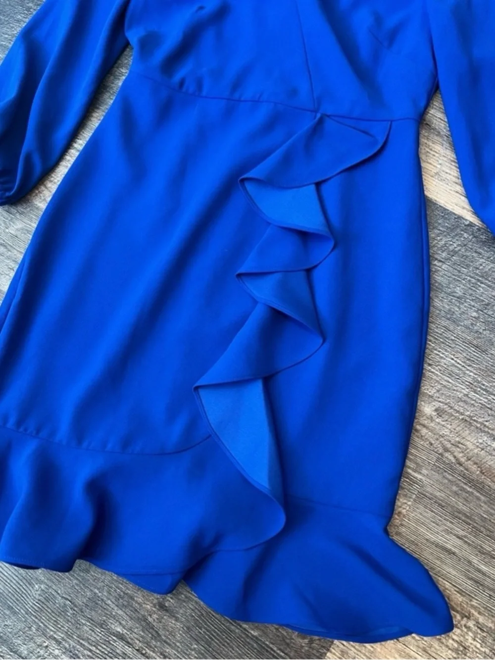 J. Crew Cobalt Blue Long-Sleeve Wrap Dress